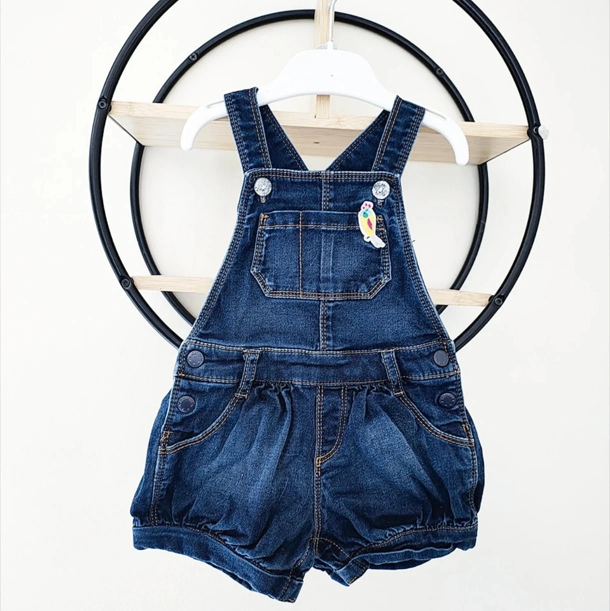 18 mois salopette short en jean catimini